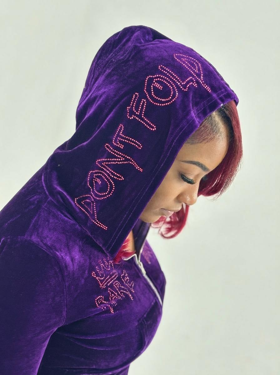SIGNATURE PURPLE VELVET SET