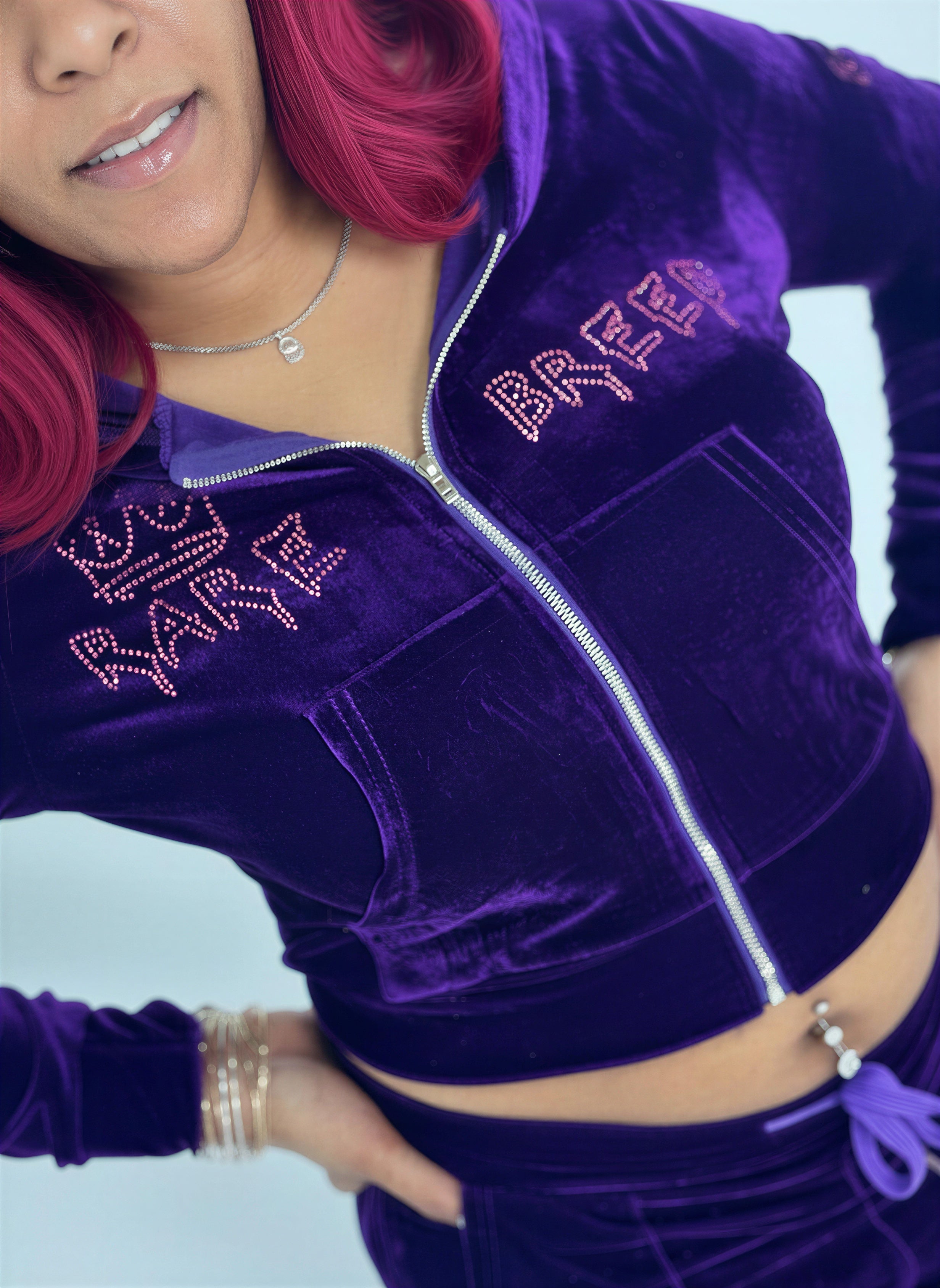SIGNATURE PURPLE VELVET SET
