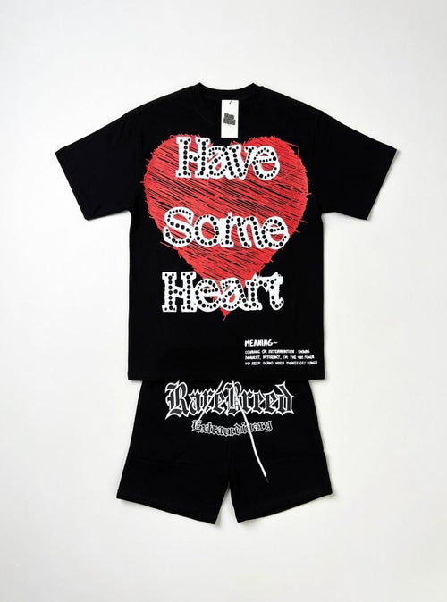 RareBreed Extraordinary Graphic Rhinestone T-Shirt and Shorts Set